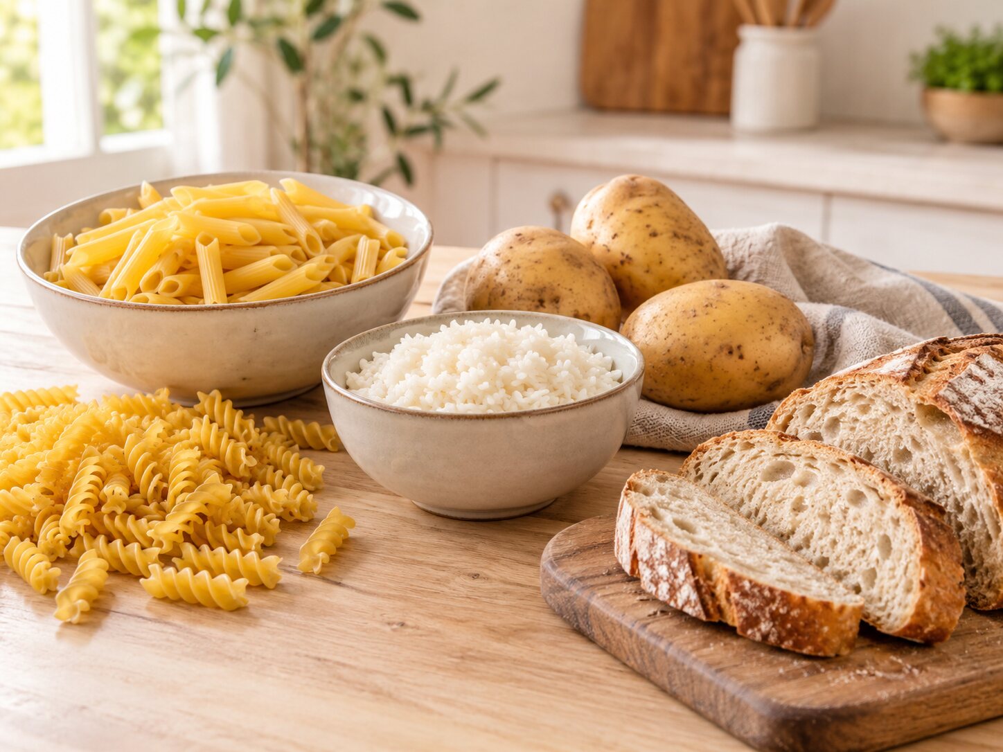 Pasta, riso, patate e pane